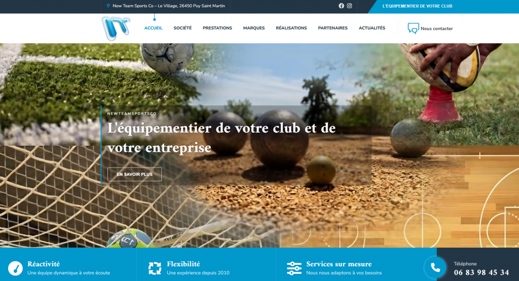 Newteamsportco lance son nouveau site internet